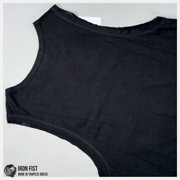 DOLLS KILL /IRON FIST BONE IN TRAPEZE TANK DRESS BLACK WHITE SKELETON BONES NWT - Picture 6 of 15